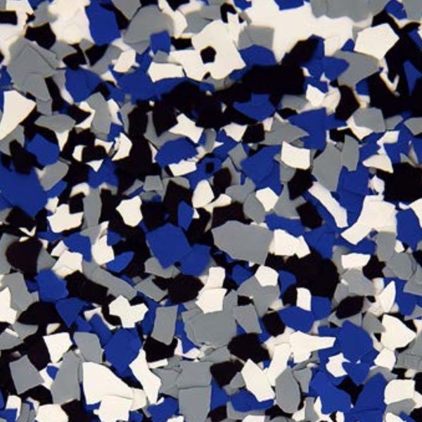 Atlantic Deep flake blend, deep blue black and gray
