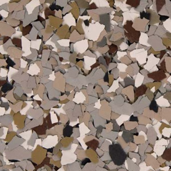 Creekbed flake blend, tan brown and gray