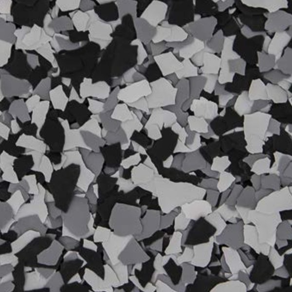 Noreaster flake blend, dark gray black and white
