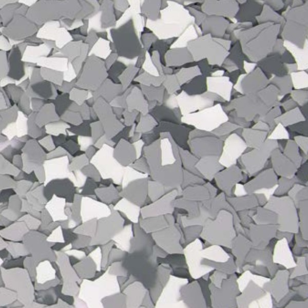 Oyster flake blend, soft gray and white
