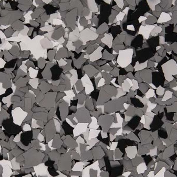 Wombat flake blend, gray white and black